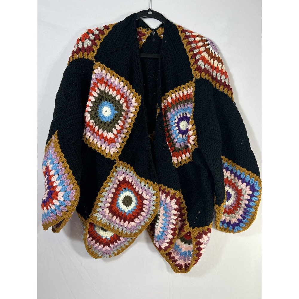 Simply couture Colorful Crocheted Cardigan One Size - Picture 2 of 11